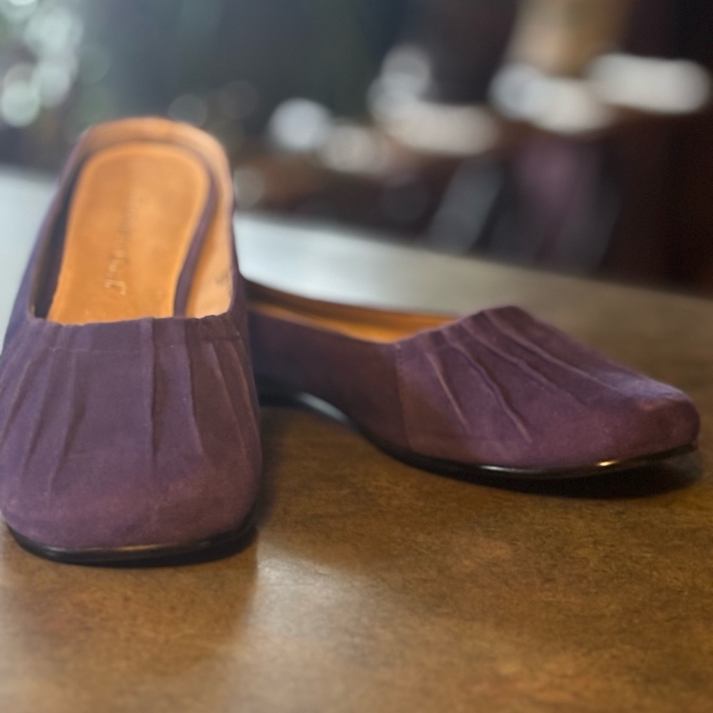 Coldwater Creek Purple Suede Leather Loafers